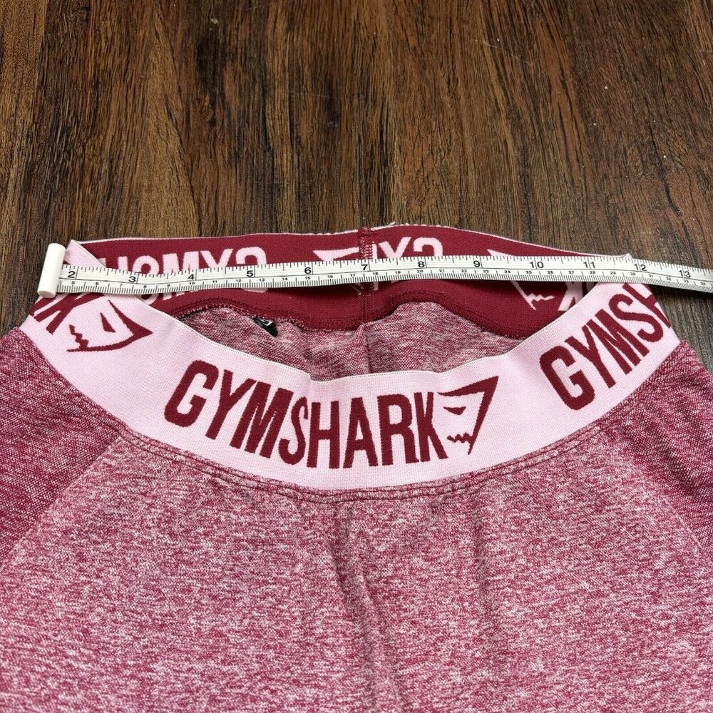 Gymshark Flex Low Rise Waist Spellout Leggings Marl Red Size Small - Picture 4 of 6